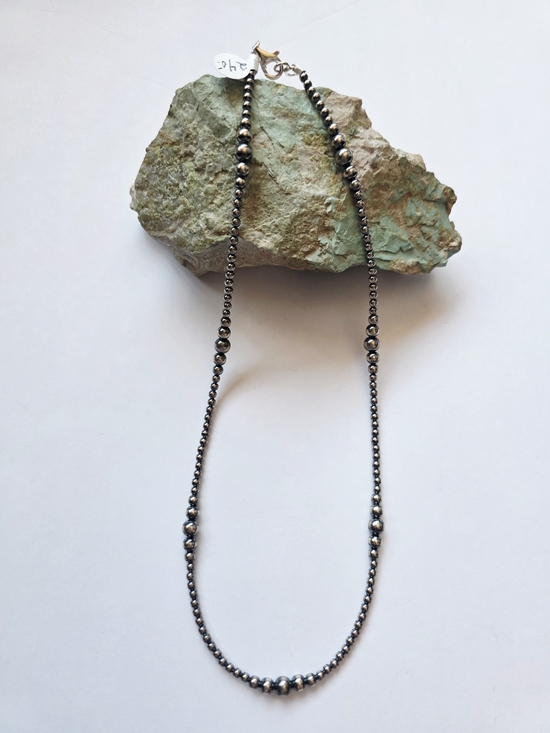 Jewelry - Navajo Pearl Necklace Oxidized Sterling Silver Native American Handmade